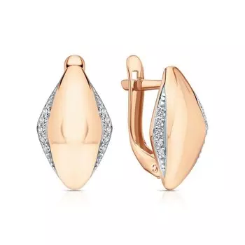 Золотые серьги с фианитами