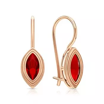 Золотые серьги с фианитами