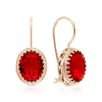 Золотые серьги с фианитами