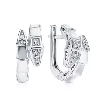 Золотые серьги с фианитами