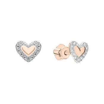 Золотые серьги с фианитами