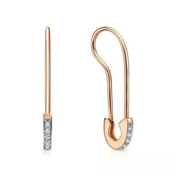 Золотые серьги с фианитами