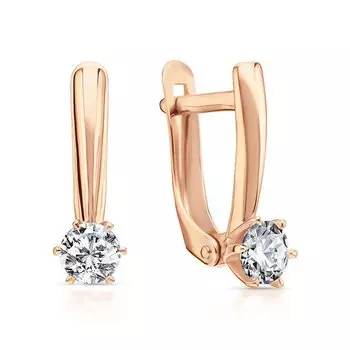 Золотые серьги с фианитами