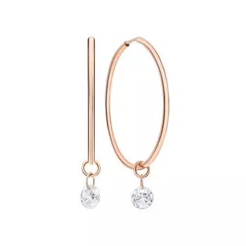 Золотые серьги с фианитами