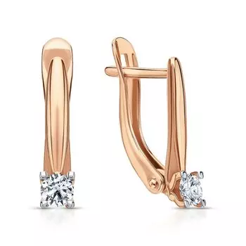 Золотые серьги с фианитами