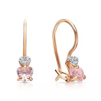 Золотые серьги с фианитами