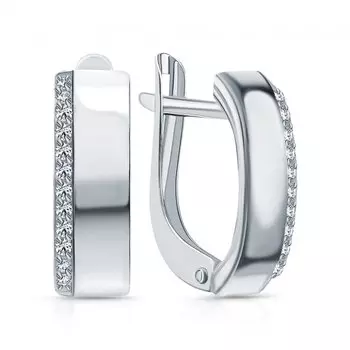 Золотые серьги с фианитами