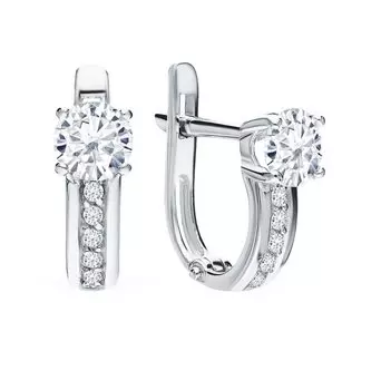 Золотые серьги с фианитами