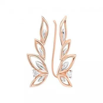 Золотые серьги с фианитами