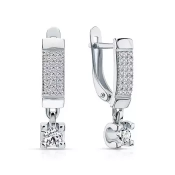 Золотые серьги с фианитами