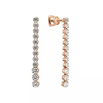 Золотые серьги с фианитами