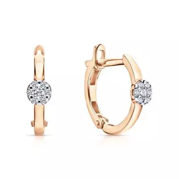 Золотые серьги с фианитами