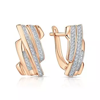 Золотые серьги с фианитами