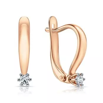 Золотые серьги с фианитами