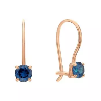 Золотые серьги с фианитами