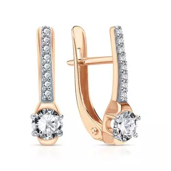 Золотые серьги с фианитами