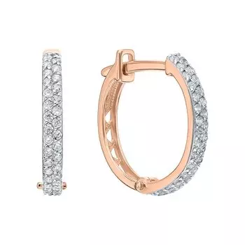 Золотые серьги с фианитами