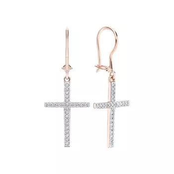 Золотые серьги с фианитами