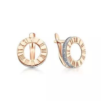 Золотые серьги с фианитами