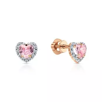 Золотые серьги с фианитами