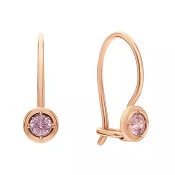 Золотые серьги с фианитами