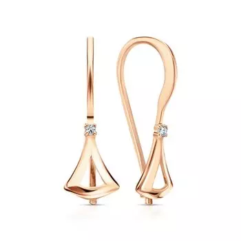 Золотые серьги с фианитами