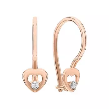 Золотые серьги с фианитами