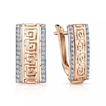 Золотые серьги с фианитами