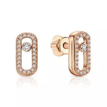 Золотые серьги с фианитами