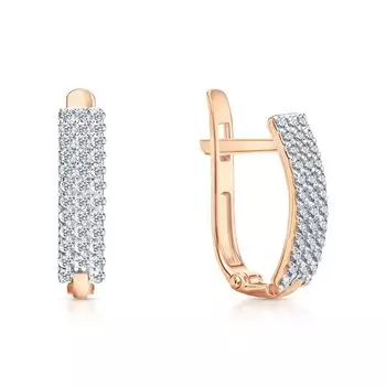 Золотые серьги с фианитами