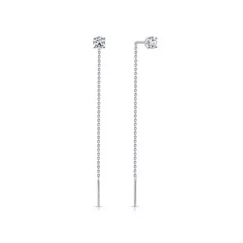 Золотые серьги с фианитами