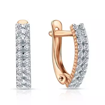 Золотые серьги с фианитами