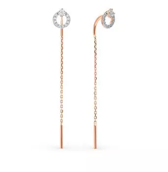 Золотые серьги с фианитами