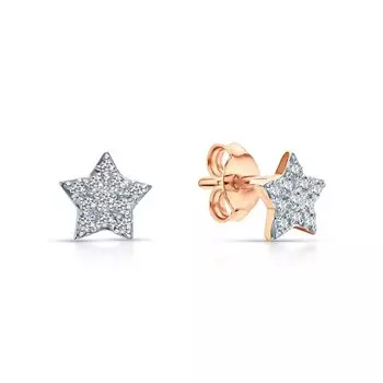 Золотые серьги с фианитами