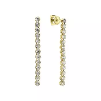 Золотые серьги с фианитами