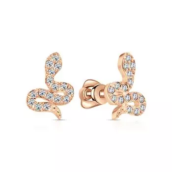 Золотые серьги с фианитами