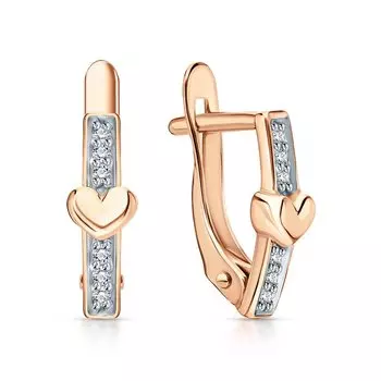 Золотые серьги с фианитами