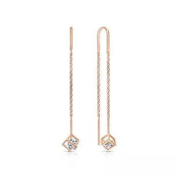 Золотые серьги с фианитами