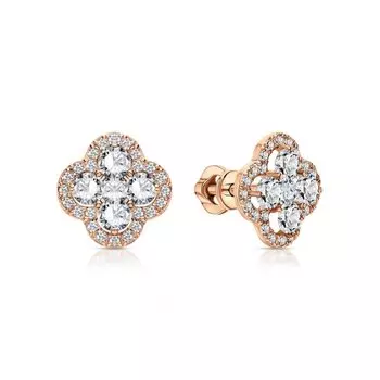 Золотые серьги с фианитами