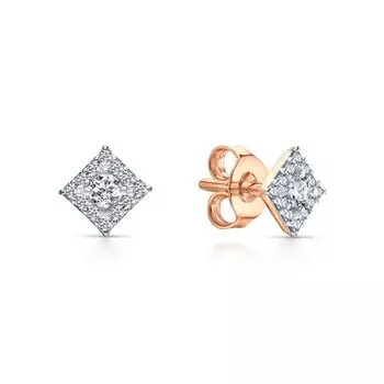 Золотые серьги с фианитами