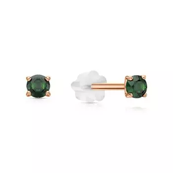 Золотые серьги с фианитами