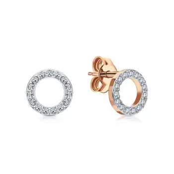 Золотые серьги с фианитами