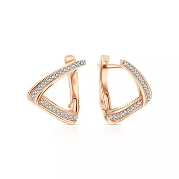 Золотые серьги с фианитами