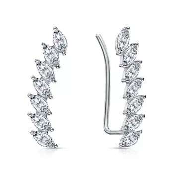 Золотые серьги с фианитами