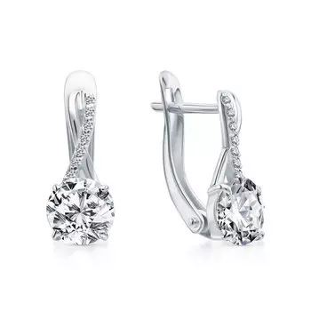 Золотые серьги с фианитами