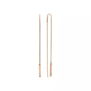 Золотые серьги с фианитами