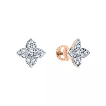 Золотые серьги с фианитами