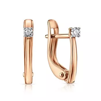 Золотые серьги с фианитами