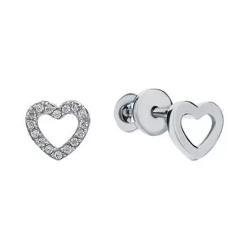 Золотые серьги с фианитами