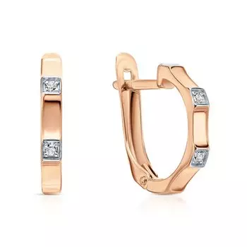 Золотые серьги с фианитами